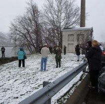 Taps, Salute and Wreath Laying behind library/museum.